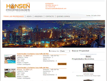 Tablet Screenshot of hansenpropiedades.cl